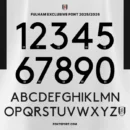 Fulham Exclusive Font 2025/2026 – EPL jersey typeface with full alphabet A-Z and numbers 0-9, official football typography design for Fulham FC kits.