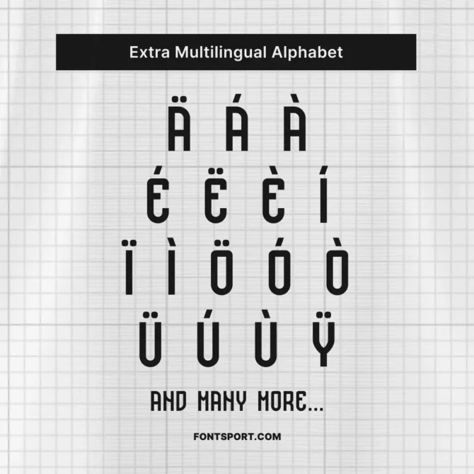 Hajduk Split 2025/2026 multilingual alphabet preview – extended characters with diacritics for European language support.