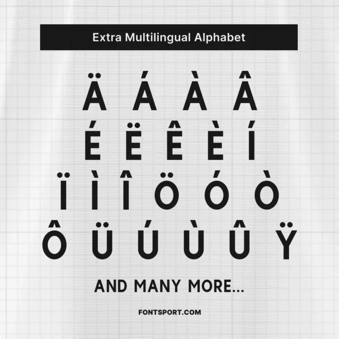 Multilingual Support in Liverpool EPL Font Kit 2025/2026 – Includes accented characters and diacritics for global design compatibility.