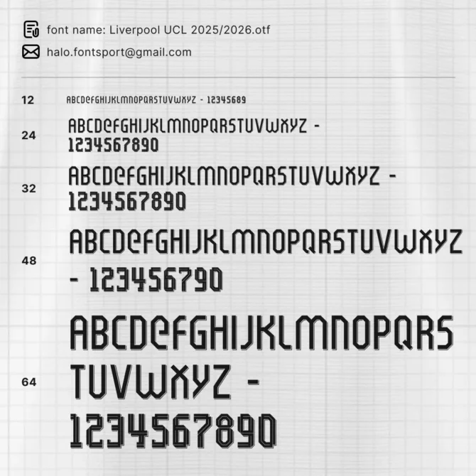 Liverpool 2025/2026 Font
