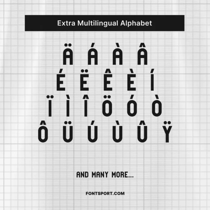 Nottingham Forest 2025/2026 font multilingual alphabet – accented uppercase letters with diacritics for global jersey customization and football graphic design.
