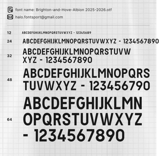Brighton & Hove Albion 2025/2026 Font Kit