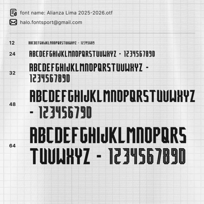 Alianza Lima 2025/2026 Font Kit –  Peru League