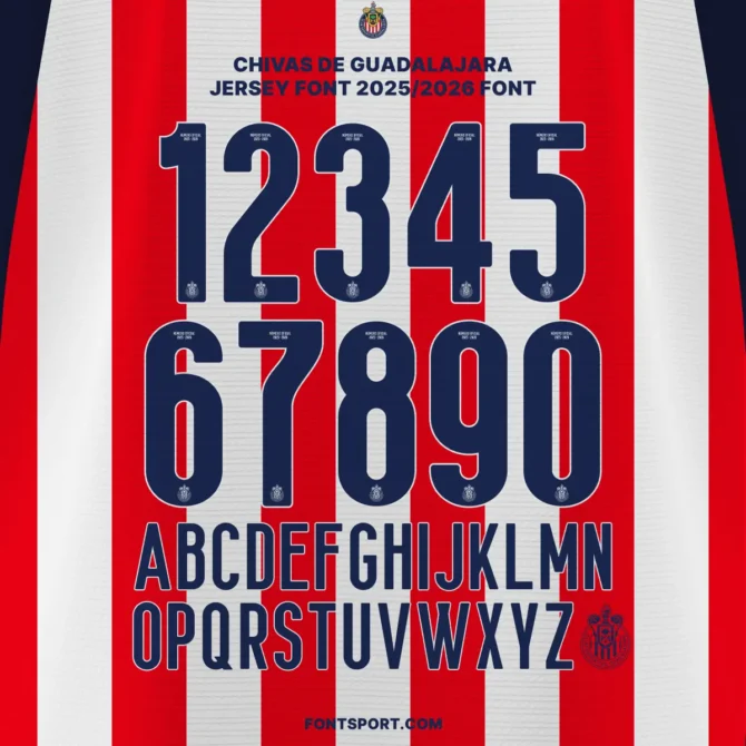 Chivas De Guadalajara 2025/2026 Font Kit
