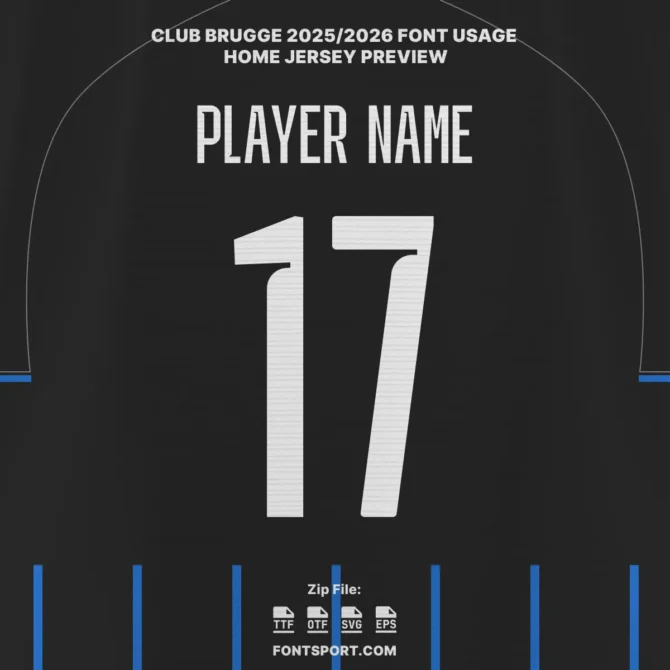 Club Brugge 2025/2026 Font Kit