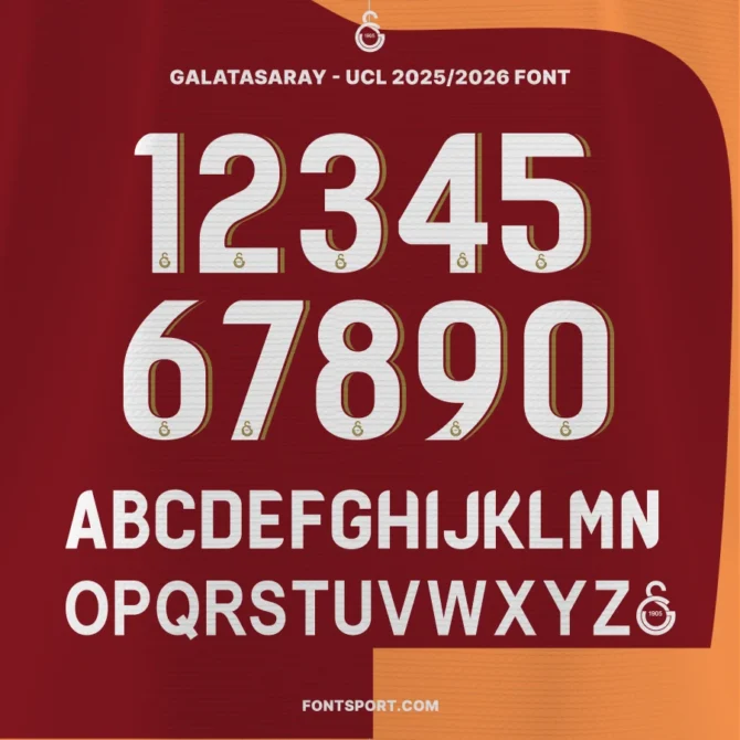 Galatasaray UCL 2025/2026 Font Kit