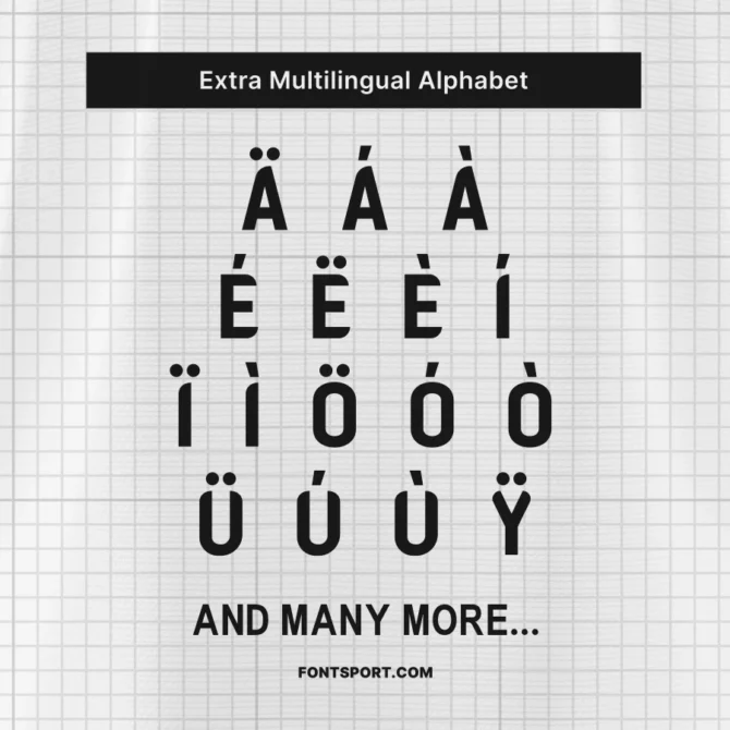 Galatasaray UCL 2025/2026 font multilingual support – extended alphabet with diacritics for international jersey customization.