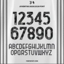 Juventus 2025/2026 jersey font kit – full alphabet and numbers in official typeface