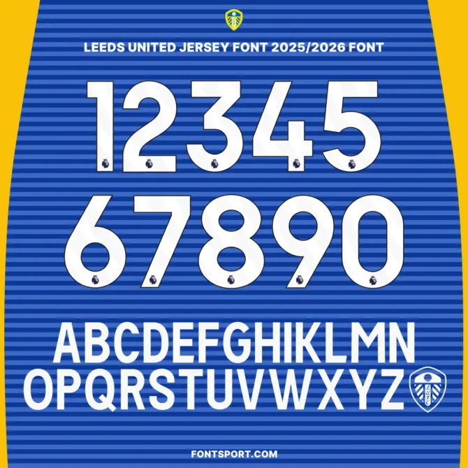 Leeds United 2025/2026 Font Kit – EPL Edition
