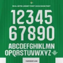 Real Betis 2025/2026 La Liga jersey font kit – full alphabet and numbers in official typeface