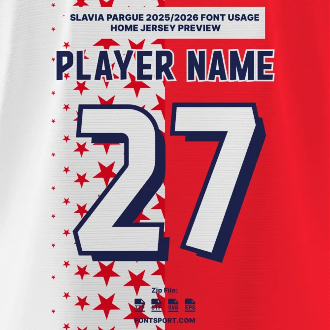 Slavia Praha 2025/2026 Font Kit