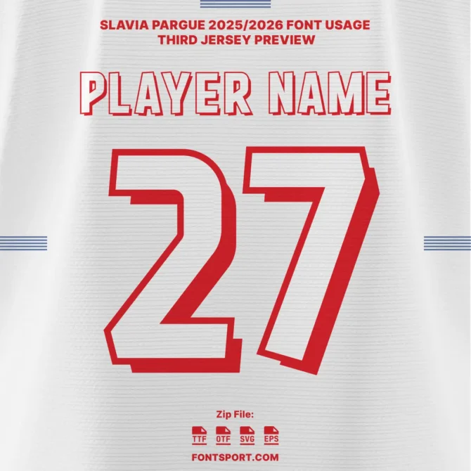 Slavia Praha 2025/2026 Font Kit