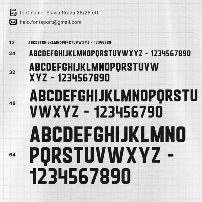 Slavia Praha 2025/2026 Font Kit