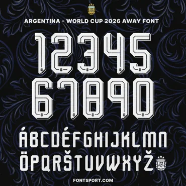 Argentina World Cup Away 2026 Font Kit