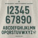 Bayern Munich Weisn Oktoberfest Jersey 2025 Font Kit full alphabet and numbers preview with unique patterned typeface for Bundesliga jerseys