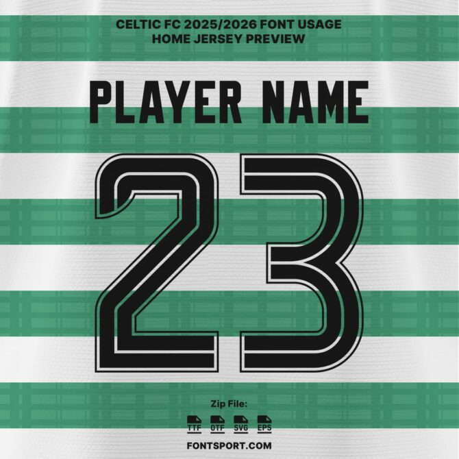 Celtic FC 2025/2026 Font Kit