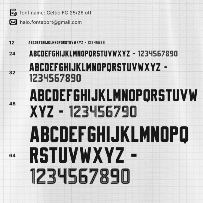 Celtic FC 2025/2026 Font Kit