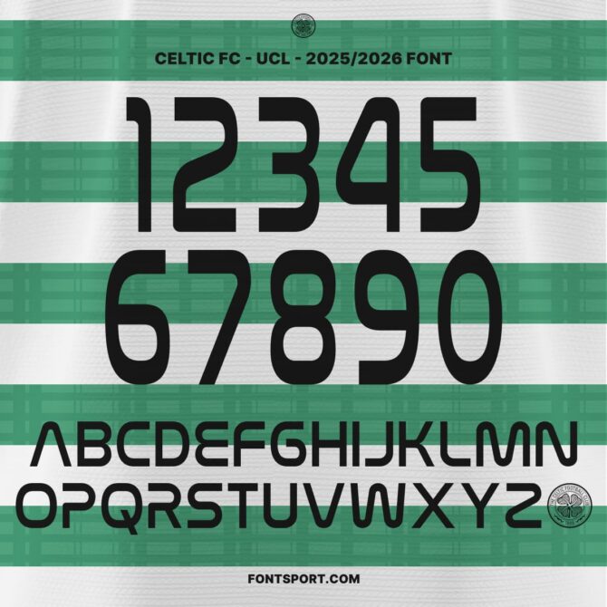 Celtic FC – UCL 2025/2026 Font Kit
