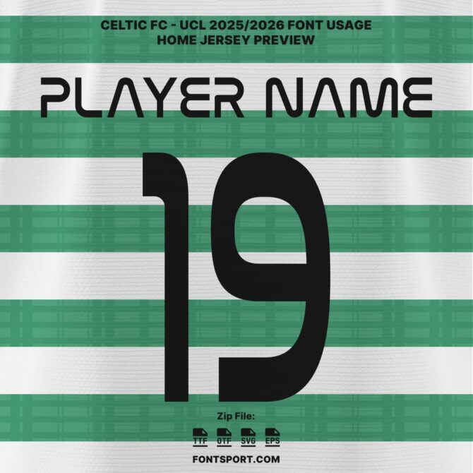 Celtic FC – UCL 2025/2026 Font Kit