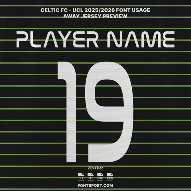 Celtic FC – UCL 2025/2026 Font Kit