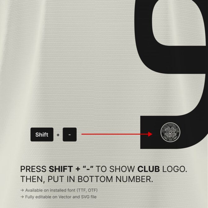 Celtic FC – UCL 2025/2026 Font Kit