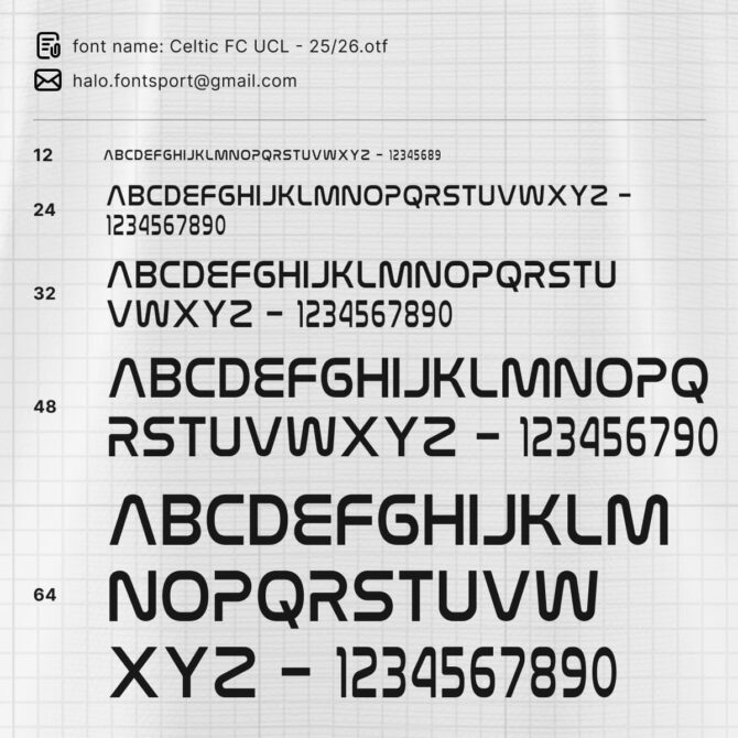Celtic FC – UCL 2025/2026 Font Kit