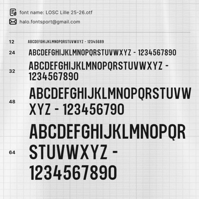 LOSC Lille 2025/2026 Font Kit