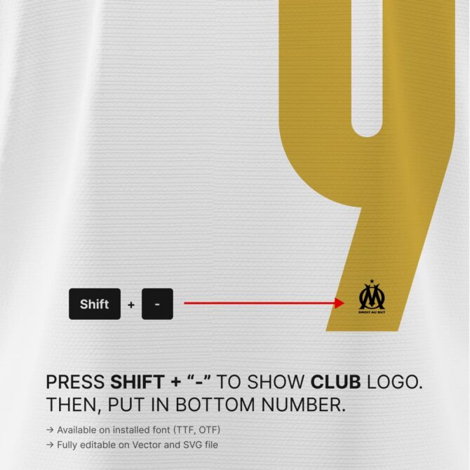 Olympique Marseille – UCL 2025/2026 Font Kit