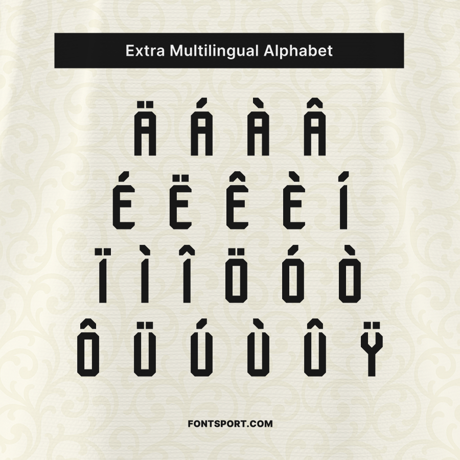 Spain 2026 Font Multilingual Alphabet – Extended Latin Characters with Accents
