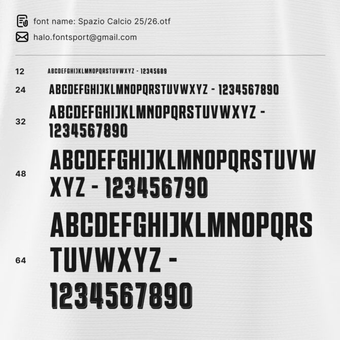 Spazio Calcio 2025/2026 Font Kit – Serie B