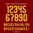 Belgium 2026 Font for Jersey – Player name and number preview using official Belgium World Cup Home typeface design.