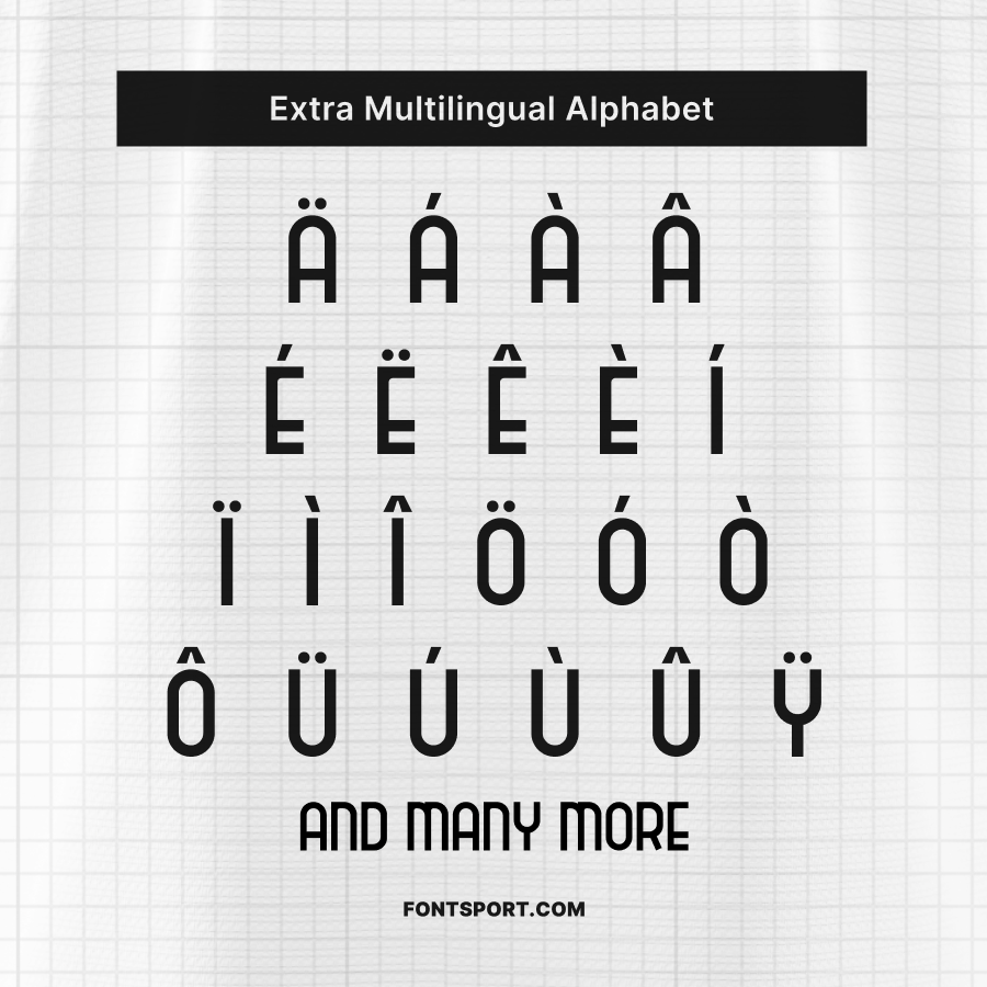 Como 1907 2025/2026 Font multilingual alphabet support – accented Latin characters and diacritics for European languages included in Serie A typeface.