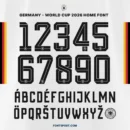 Germany World Cup Home 2026 Font Kit – Official Germany Jersey Typeface with Numbers and Letters A–Z (TTF, OTF, Vector Files)