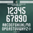 Northern Ireland World Cup 2026 Home Font – Official jersey numbers and alphabet design, authentic Northern Ireland font for FIFA World Cup 2026 kits.