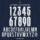 Villarreal - UCL 2025/2026 font – Official jersey numbers and alphabet design, authentic Villarreal font for Champion League kits.