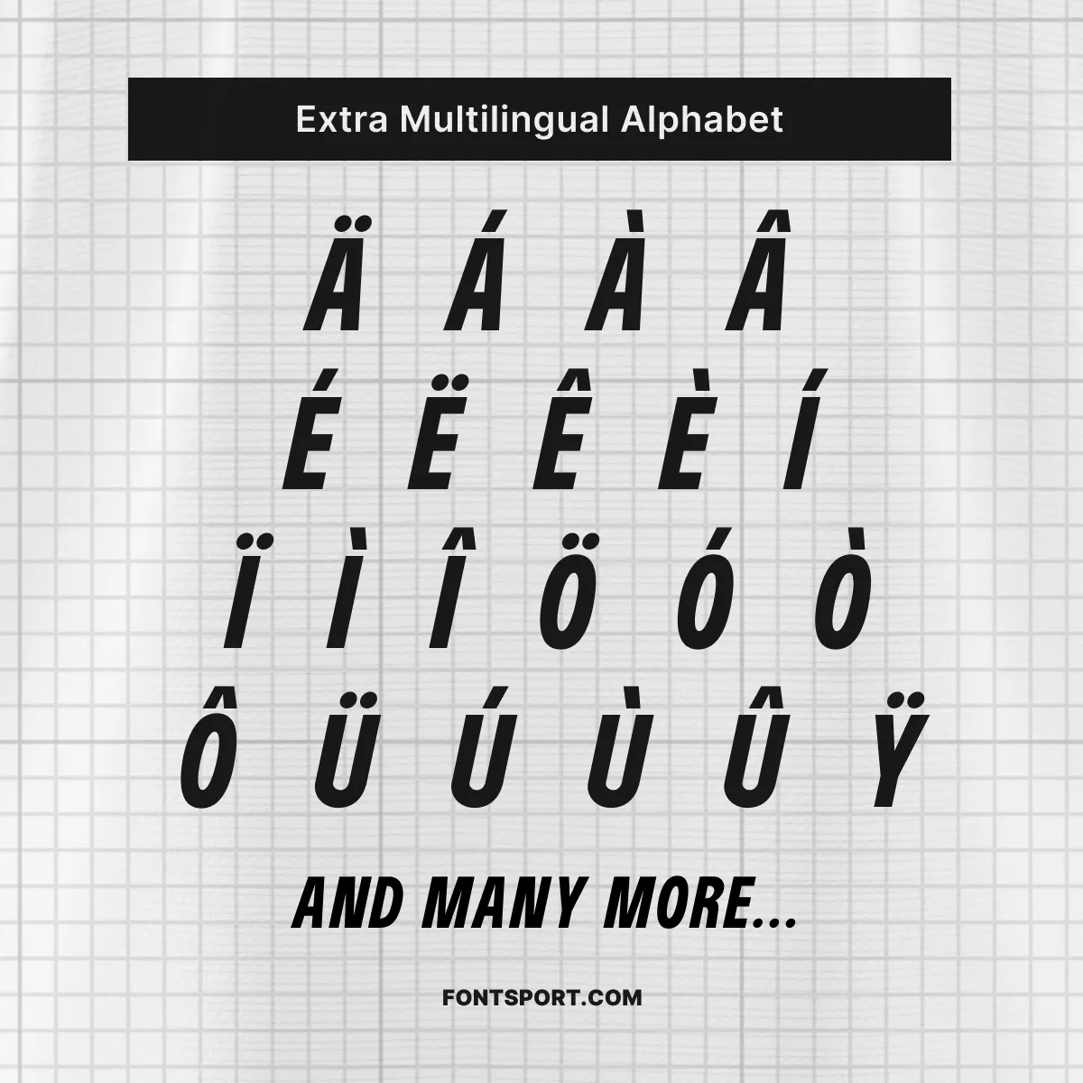 USA World Cup 2026 home font kit – extra multilingual Latin alphabet with diacritics support