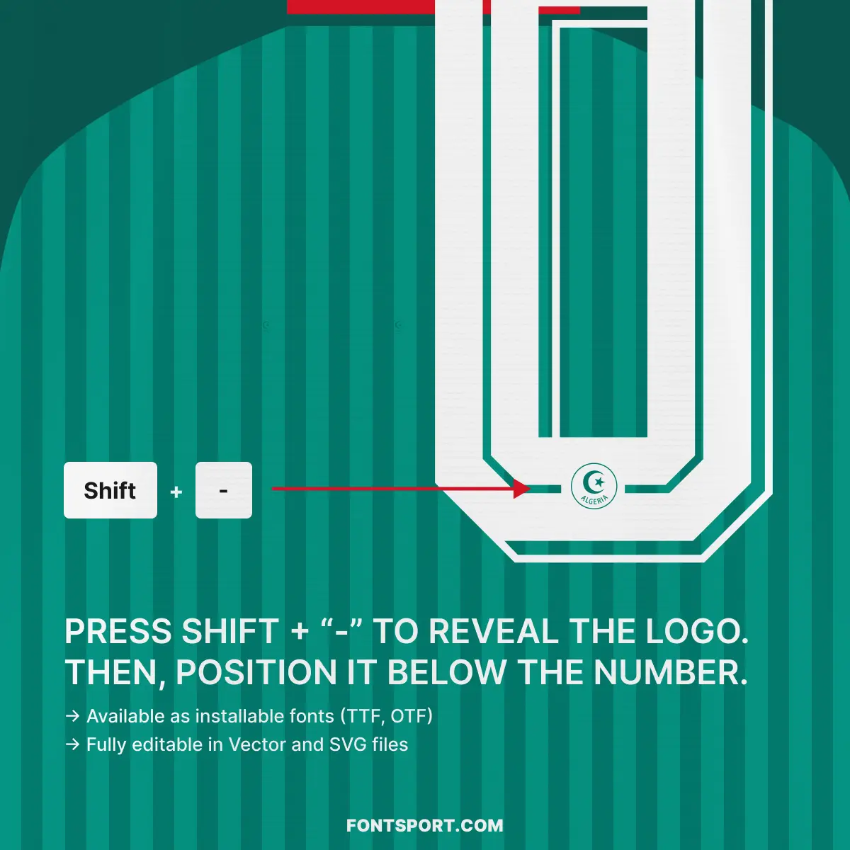 Algeria national team logo integration on 2026 World Cup away font numbers guide
