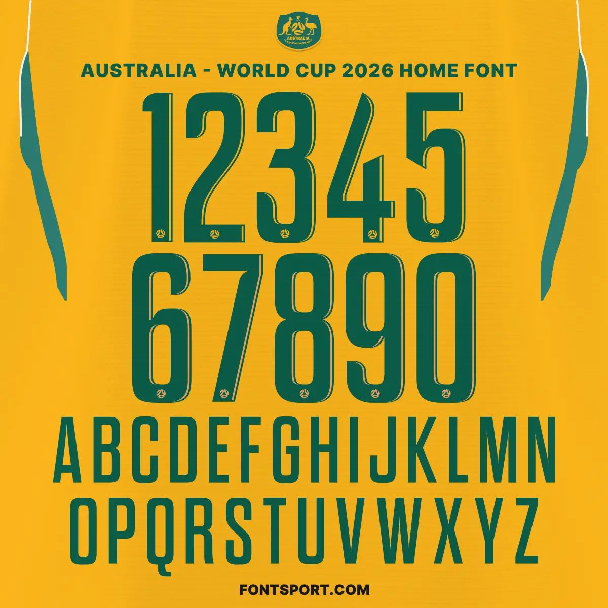 Australia - World Cup 2026 Home Font Kit