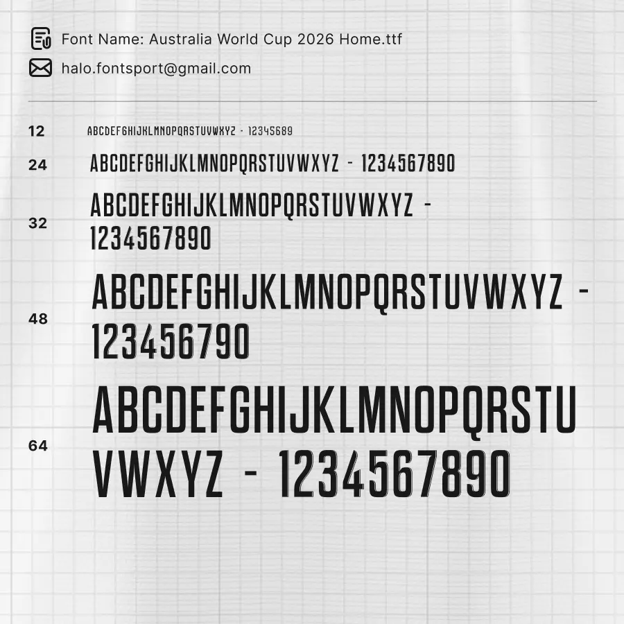 Australia - World Cup 2026 Home Font Kit