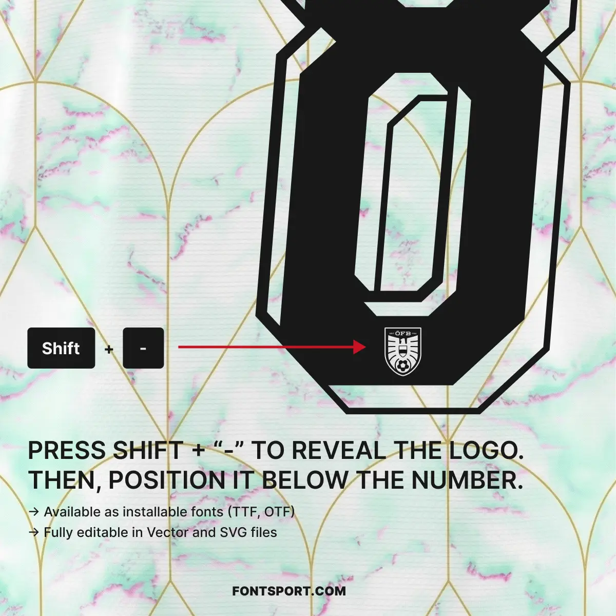 Austria team crest integration on 2026 World Cup away font numbers tutorial