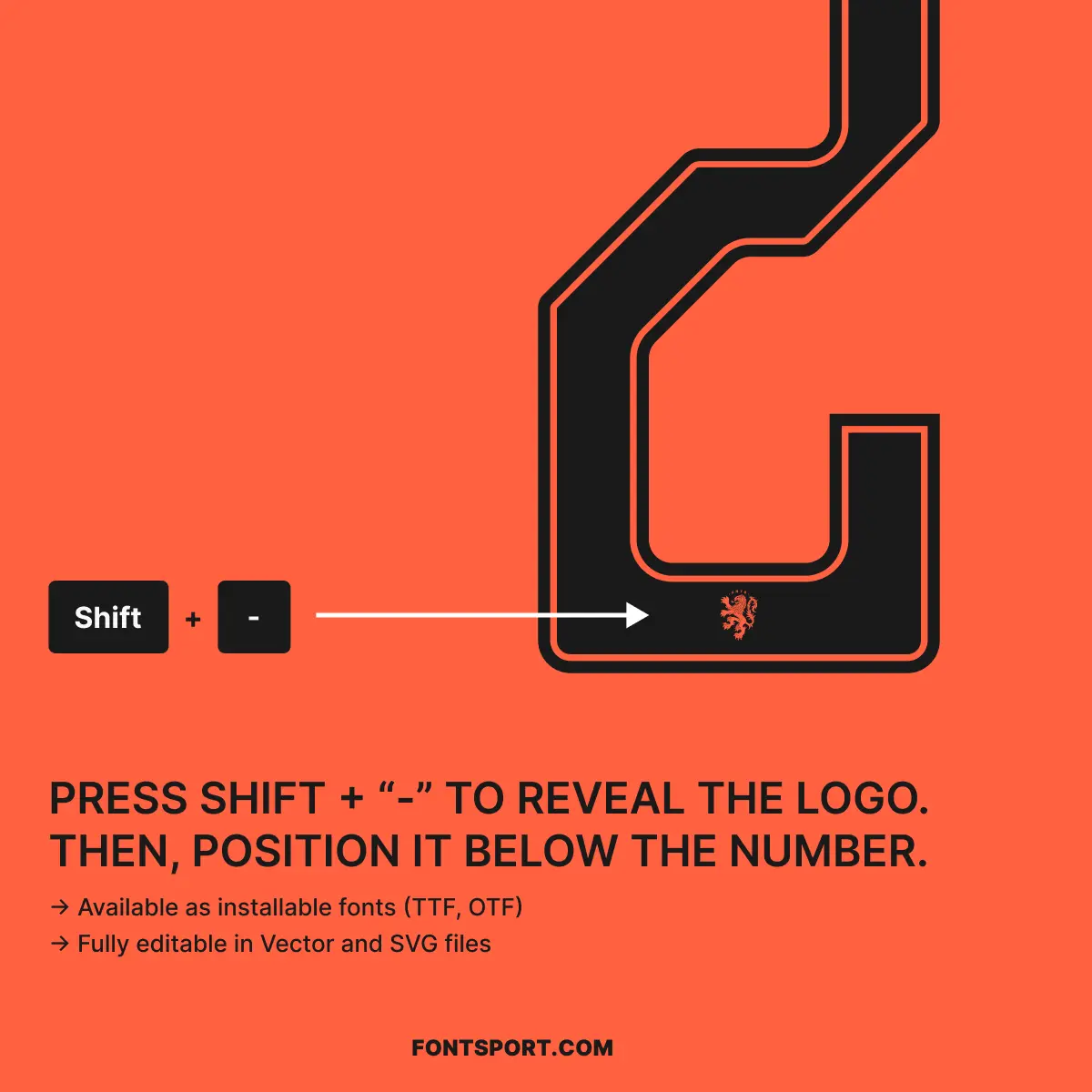 Netherlands team lion crest integration on 2026 World Cup home font numbers