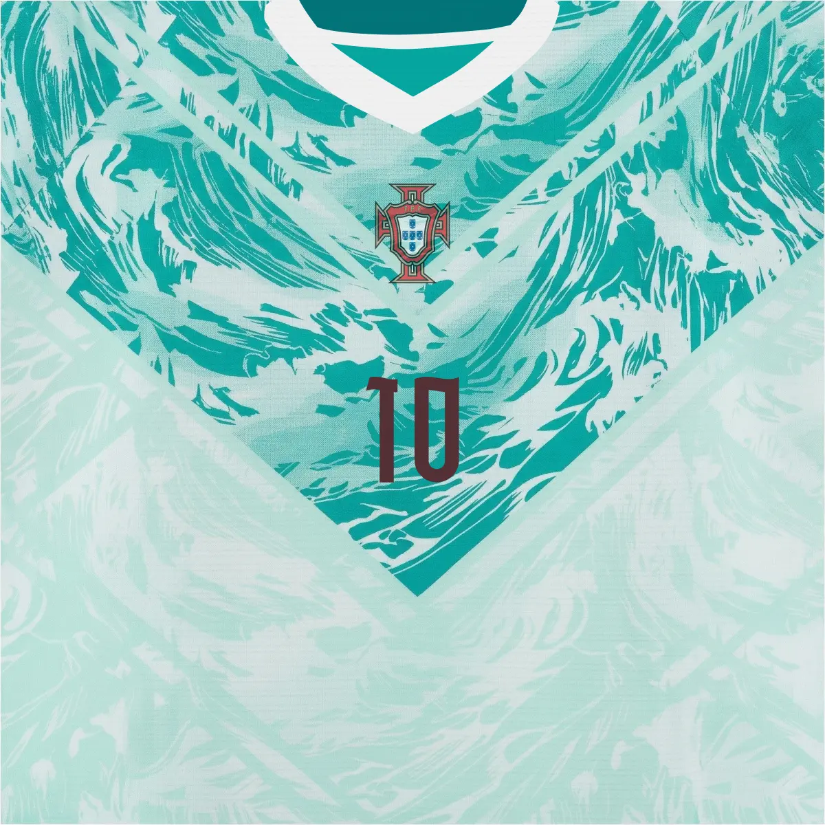 Portugal 2026 World Cup away kit front number placement and font design