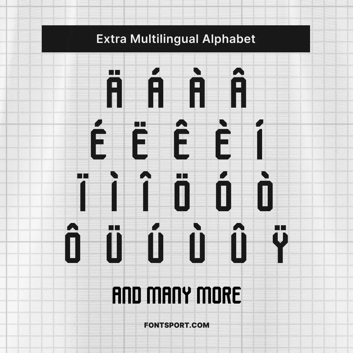 Qatar World Cup 2026 Away font kit – extra multilingual diacritic character set preview