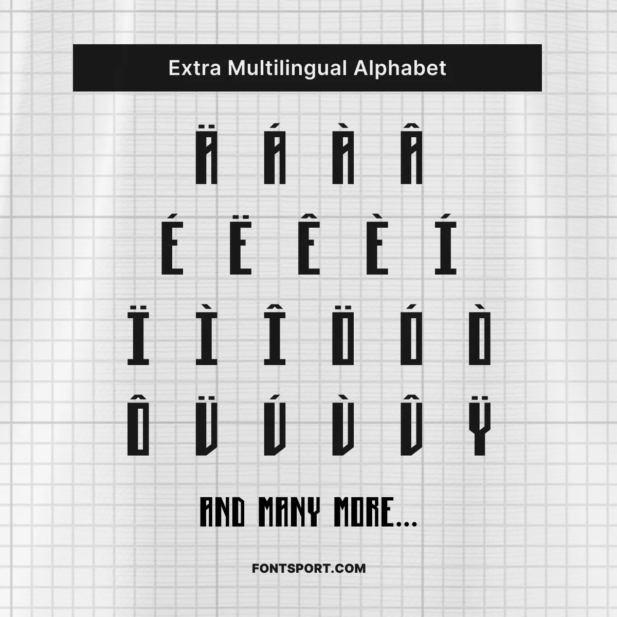 Uruguay World Cup 2026 font – multilingual Latin alphabet with diacritics for international player names