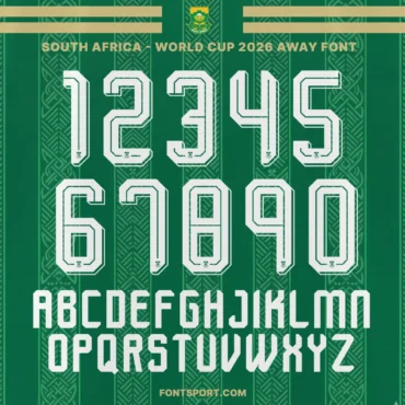 South Africa - World Cup 2026 Away Font Kit