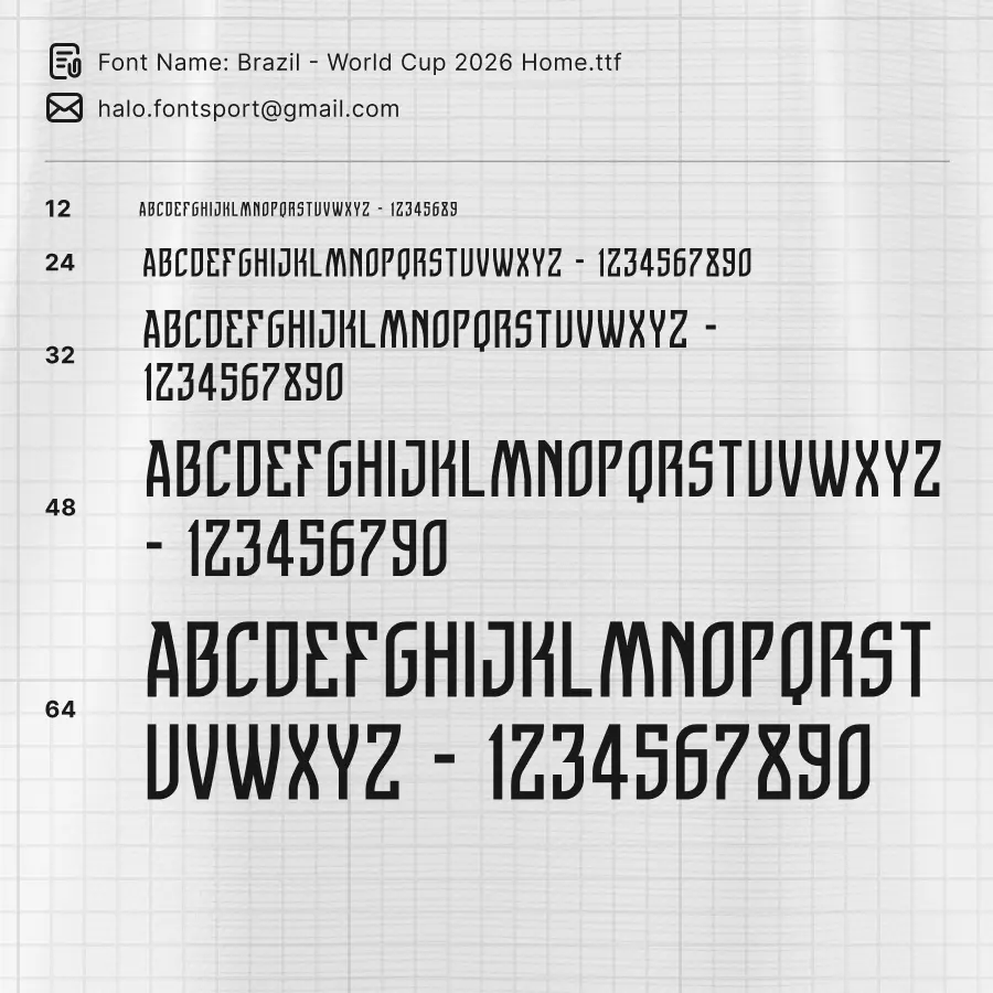 Brazil - World Cup 2026 Home Font Kit