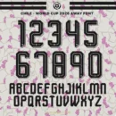 Chile national football team 2026 World Cup away jersey font typography and numbers full set