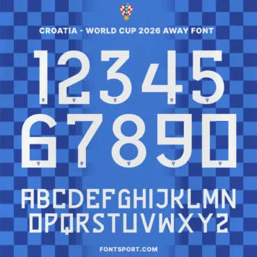 Croatia - World Cup 2026 Away Font Kit