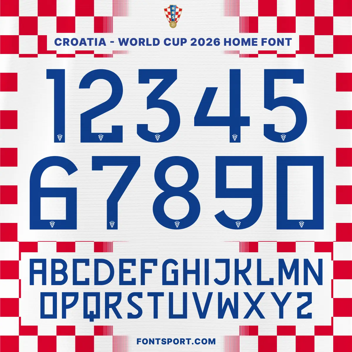 Croatia - World Cup 2026 Home Font Kit
