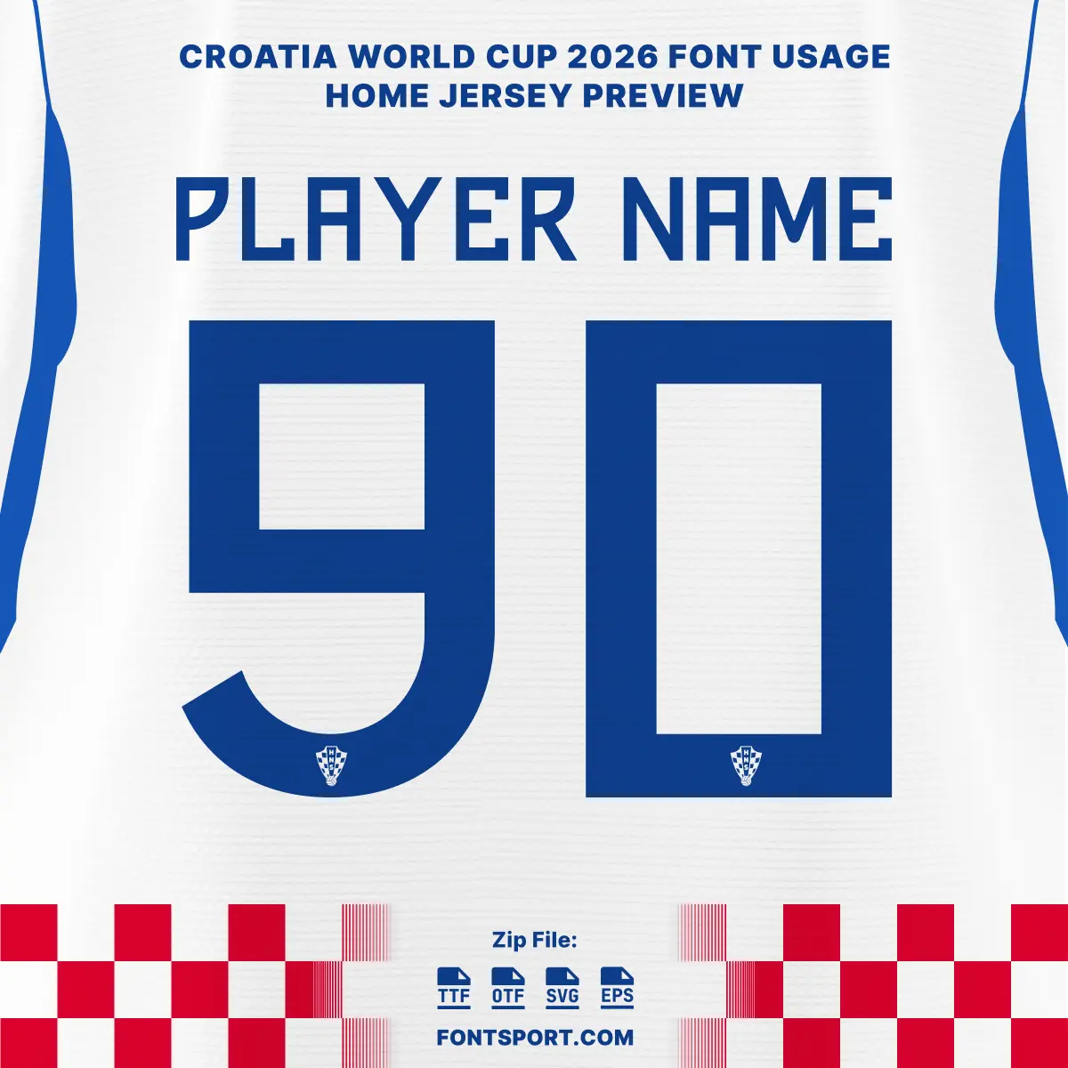 Croatia - World Cup 2026 Home Font Kit